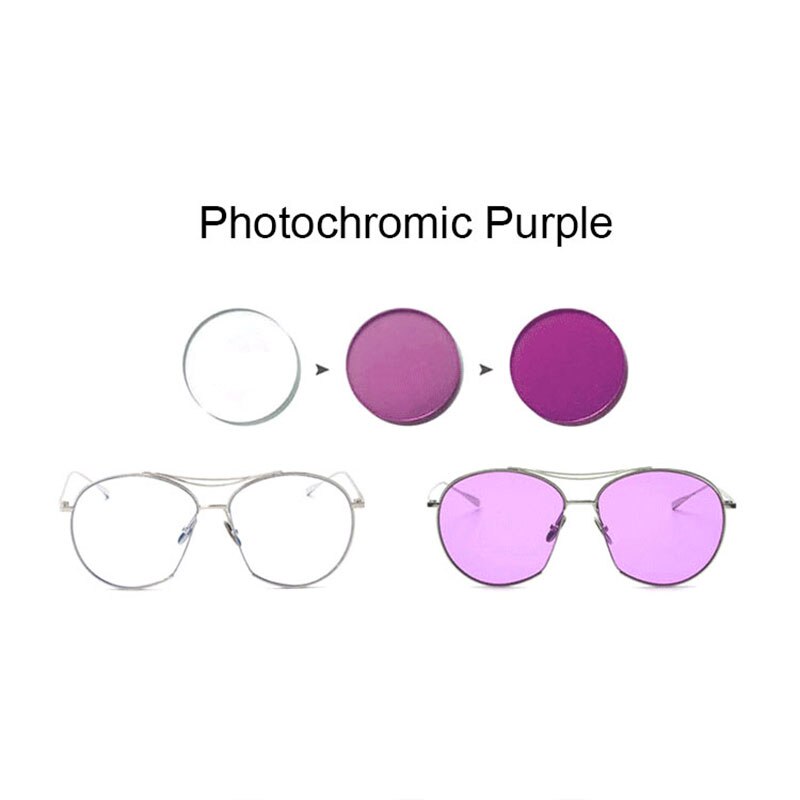 1.56/1.61 단 초점 렌즈 광변색 분홍색 또는 파란색 또는 보라색 SPH 범위-8.00  6.00 최대 CLY -6.00 안경용 광학 렌즈